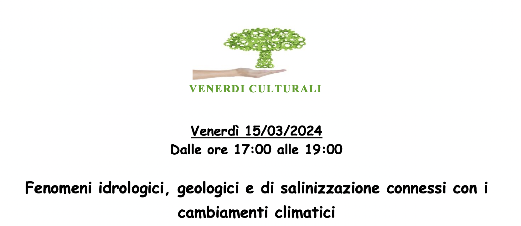 Fenomeni idrologici, geologici e di salinizzazione connessi con i cambiamenti climatici